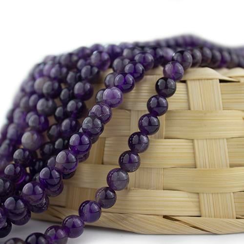 Ametist Taşı Doğal Taş Dizisi 8 mm