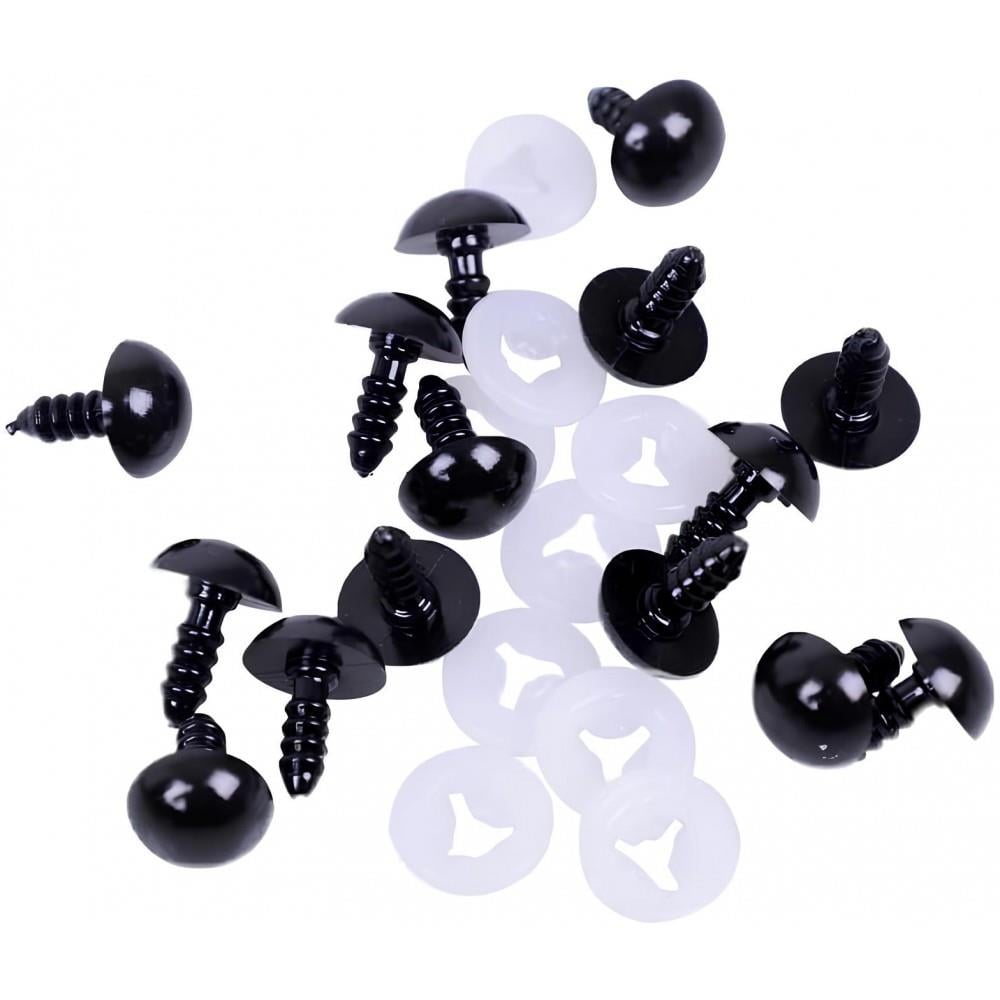 Amigurumi Vidalı Göz 14 mm 100 Adet Siyah