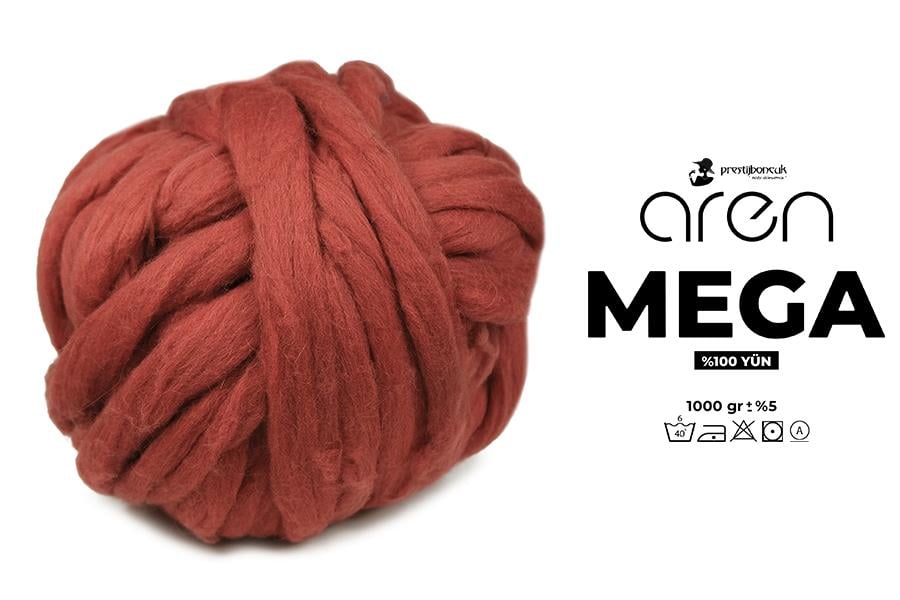 Aren Mega Dev Yün Koyu Mercan 1000 Gr
