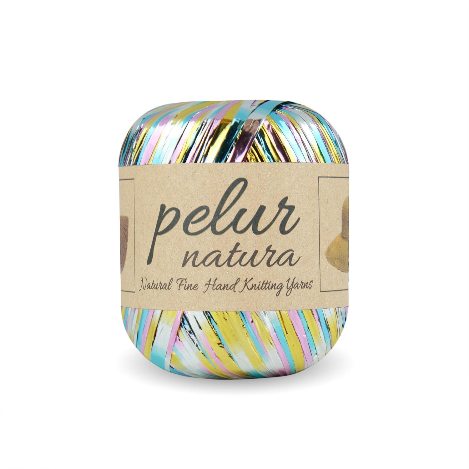 Aren Metalik Rafya Çanta ve Hobi Örgü İpi Karışık Renk