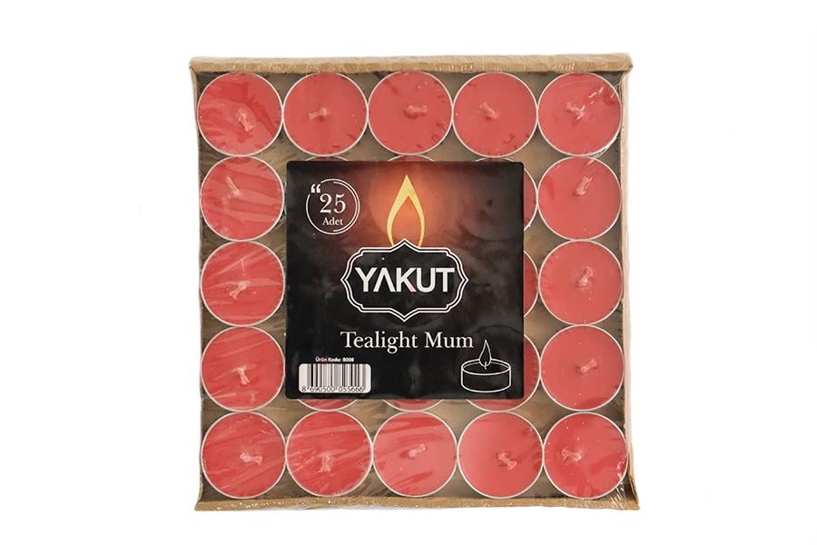 Ay Işığı Mum Kırmızı 25'li