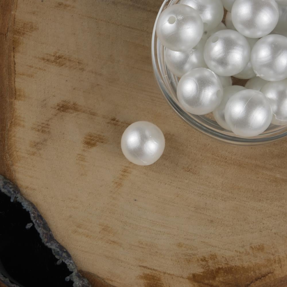 Beyaz Plastik İnci 16 mm 500 Gram