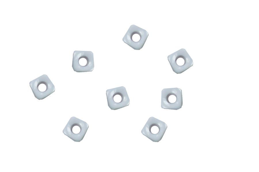 Beyaz Plastik Küp Boncuk