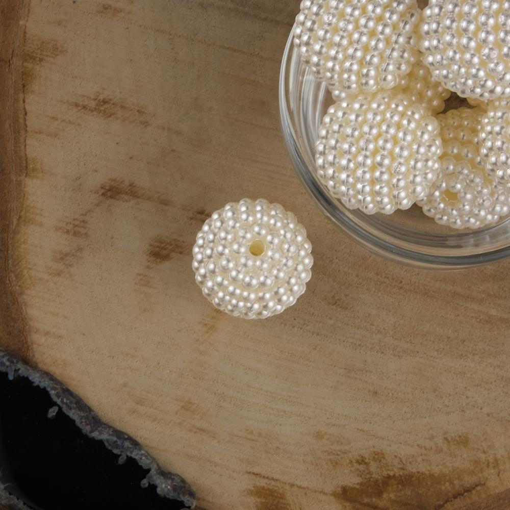 Böğürtlen Krem Plastik İnci 24 mm 500 Gram