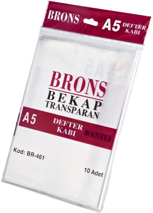 Brons Hazır Defter Kabı A5 Şeffaf 10lu