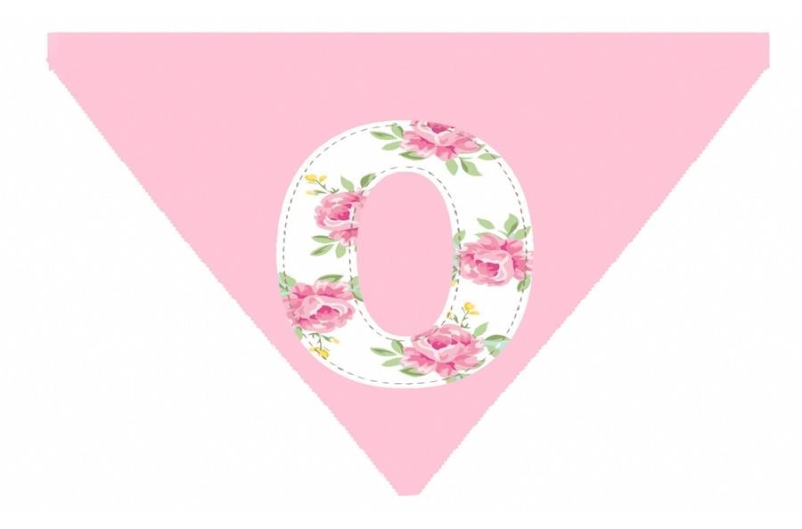 Çiçek Desenli 0 Rakamı Baskılı Süet Dokulu Kumaş