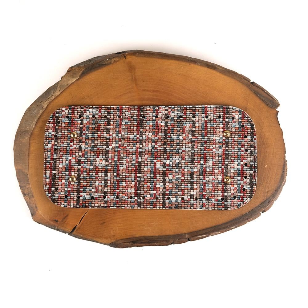 Deri Çanta Tabanı Renkli Desenli 25X12 cm