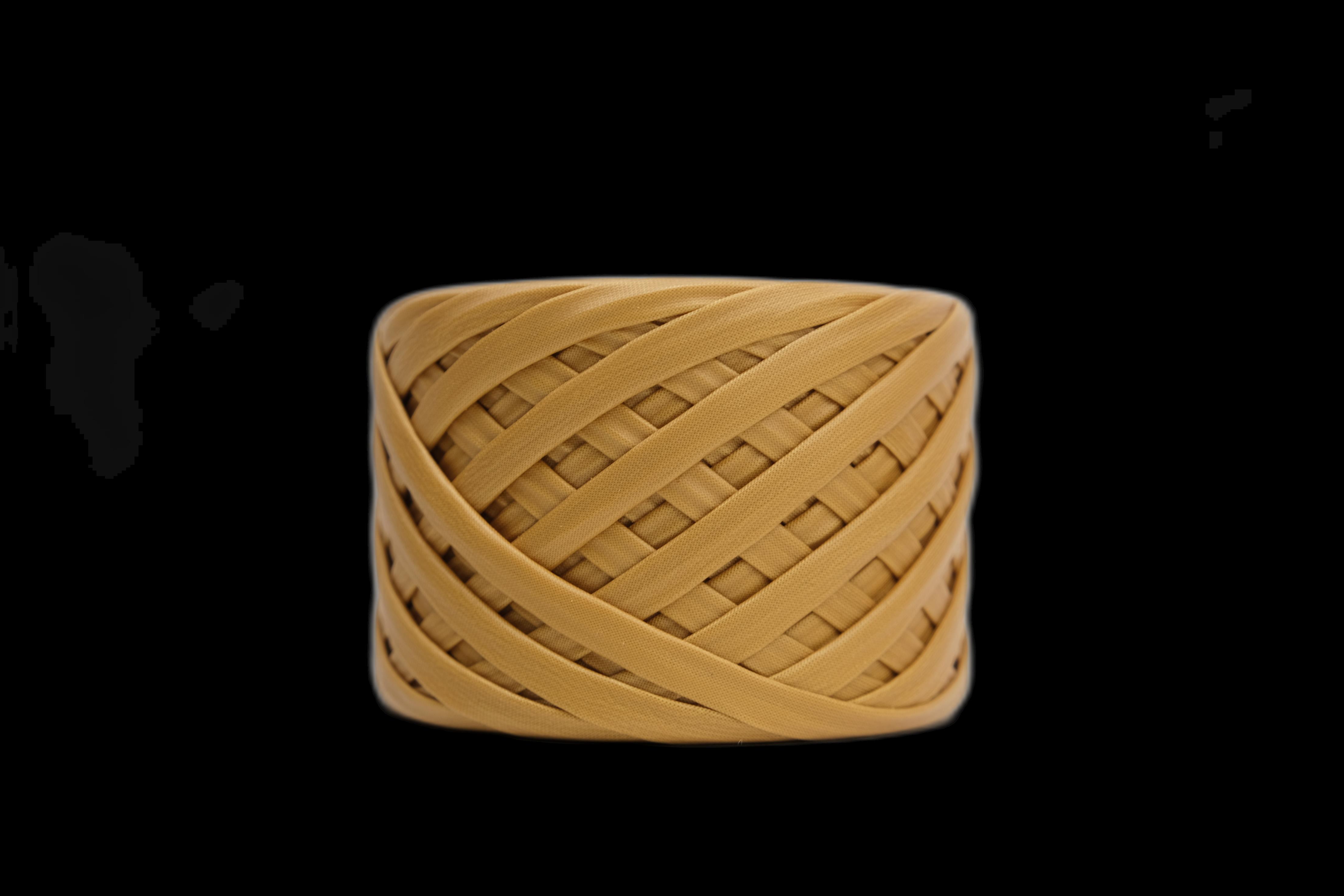 Deri Görünümlü Mat Penye İp Hardal