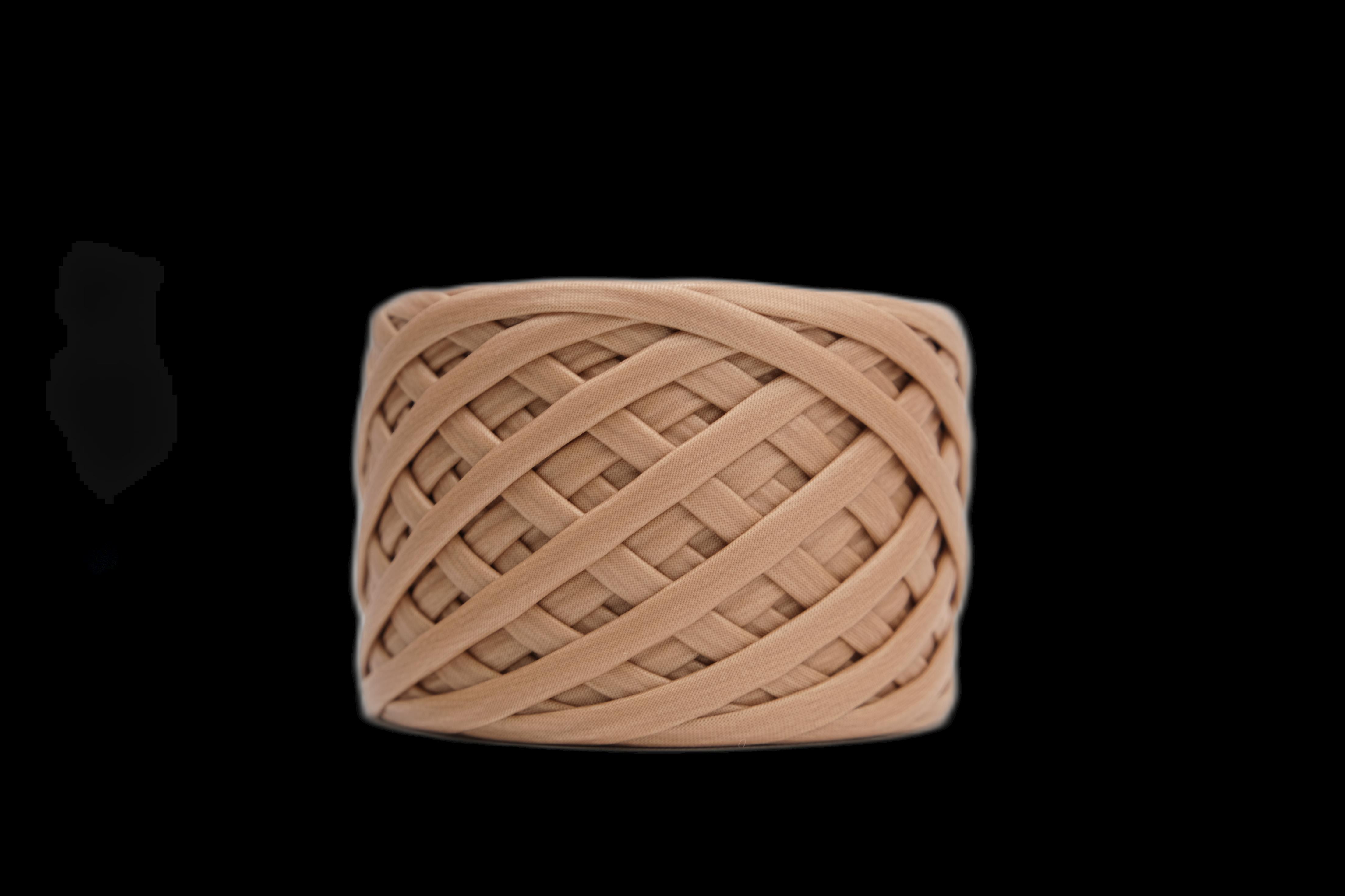 Deri Görünümlü Mat Penye İp Karamel