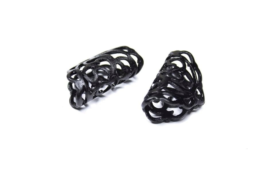 Desenli Siyah Rengi Kolye Aparatı