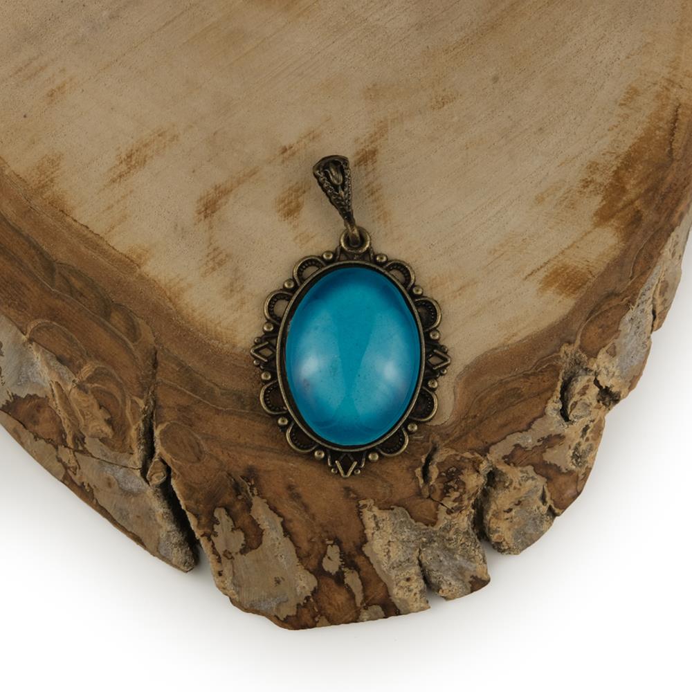 El Boyama İznik Çini Kolye Ucu 006