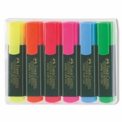 Faber Castell Fosforlu Kalem 6lı Poşet