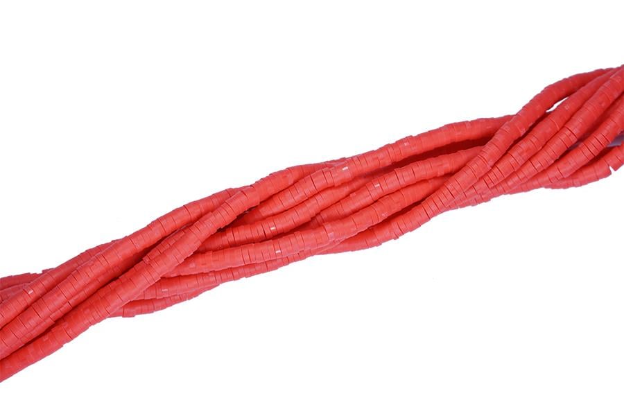 Fimo Boncuk Dizisi 4 mm | Kırmızı
