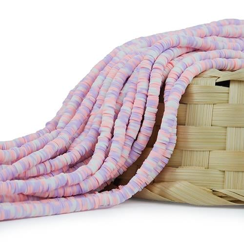 Fimo Boncuk Dizisi 6 mm | Karışık Renk Model-08