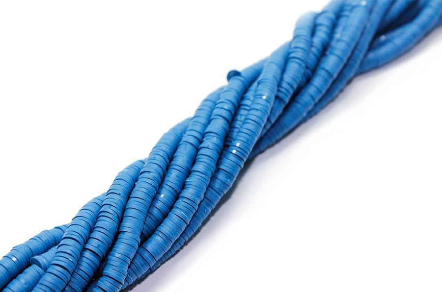 Fimo Boncuk Dizisi 6 mm | Royal Mavi