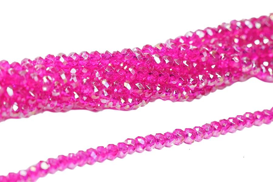 Fuşya Kristal Boncuk 3 mm 