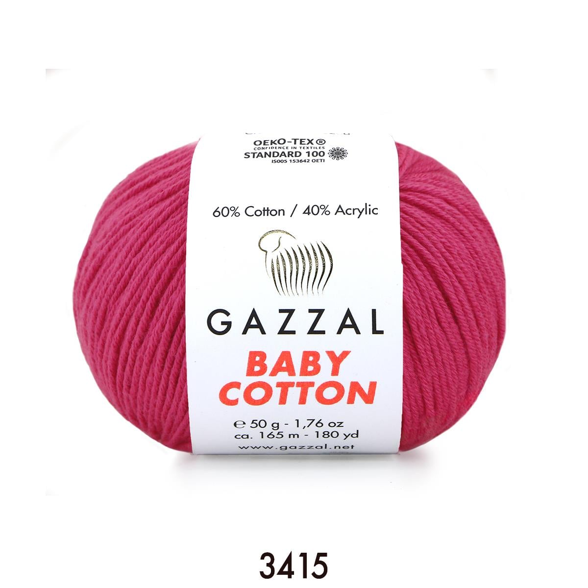Gazzal Baby Cotton Fuşya Bebek Yünü-3415