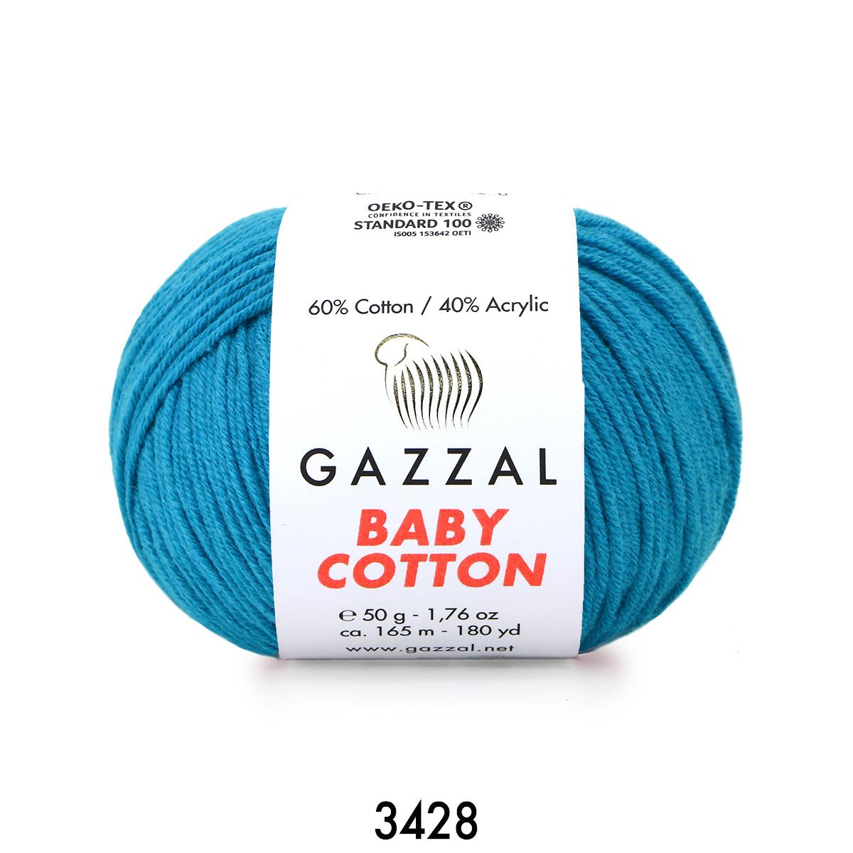 Gazzal Baby Cotton Mavi Bebek Yünü-3428