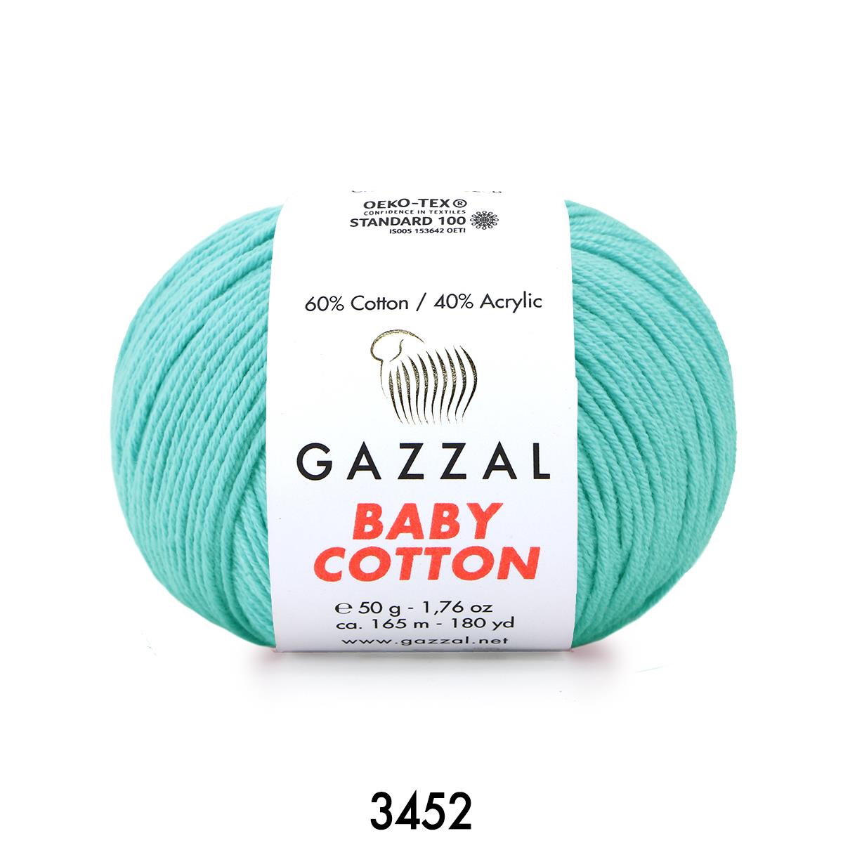 Gazzal Baby Cotton Turkuaz Bebek Yünü-3452