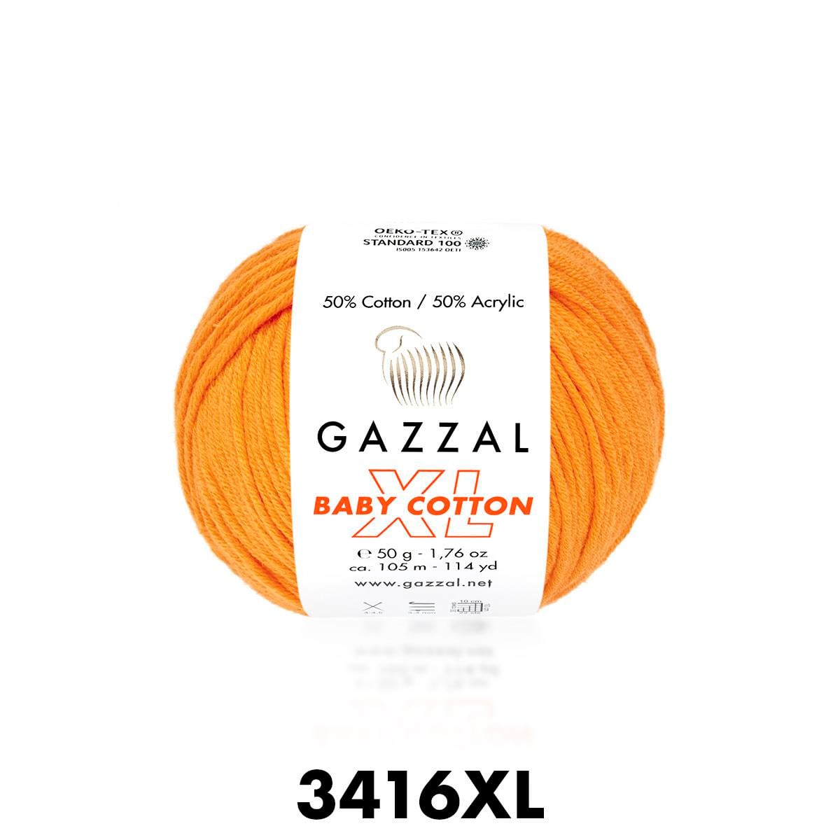 Gazzal Baby Cotton XL Açık Turuncu Bebek Yünü-3416XL