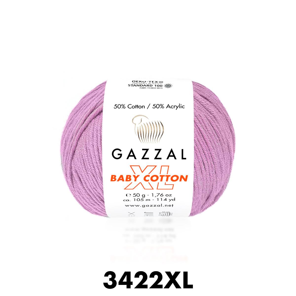 Gazzal Baby Cotton XL Pembe Bebek Yünü-3422XL