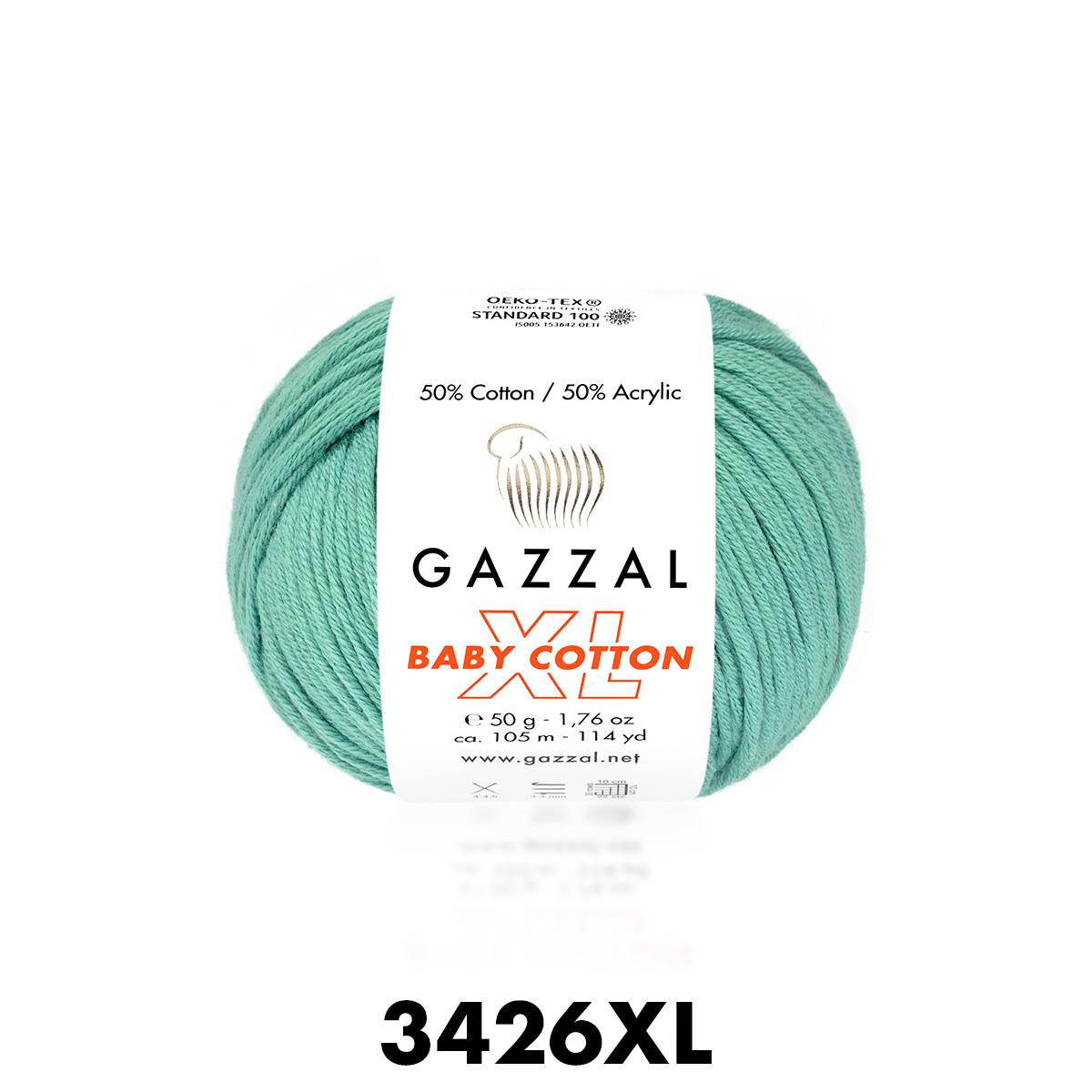 Gazzal Baby Cotton XL Turkuaz Bebek Yünü-3426XL