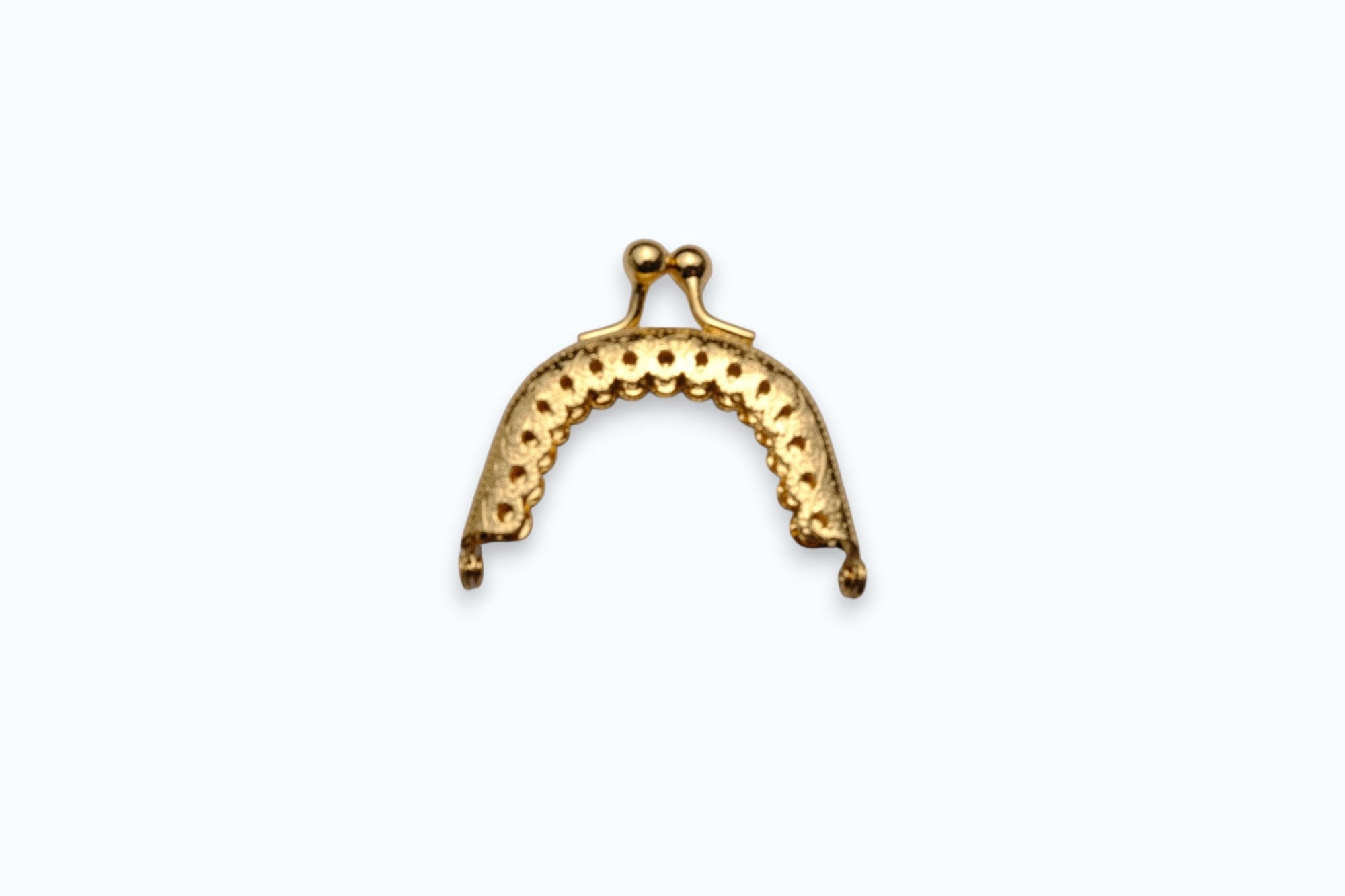 Gold Renk Metal Oval Çanta ve Cüzdan Klipsi 6 cm – Premium Dikiş ve El Yapımı Çanta Aksesuarı
