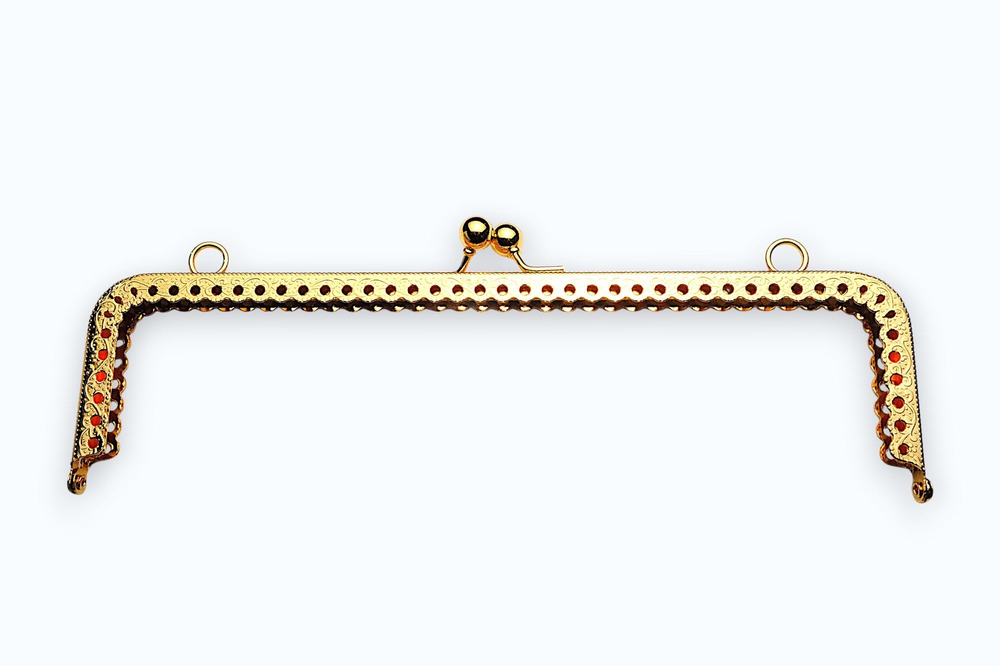 Gold Renkli Köşeli Metal Çanta ve Cüzdan Klipsi – 22 cm