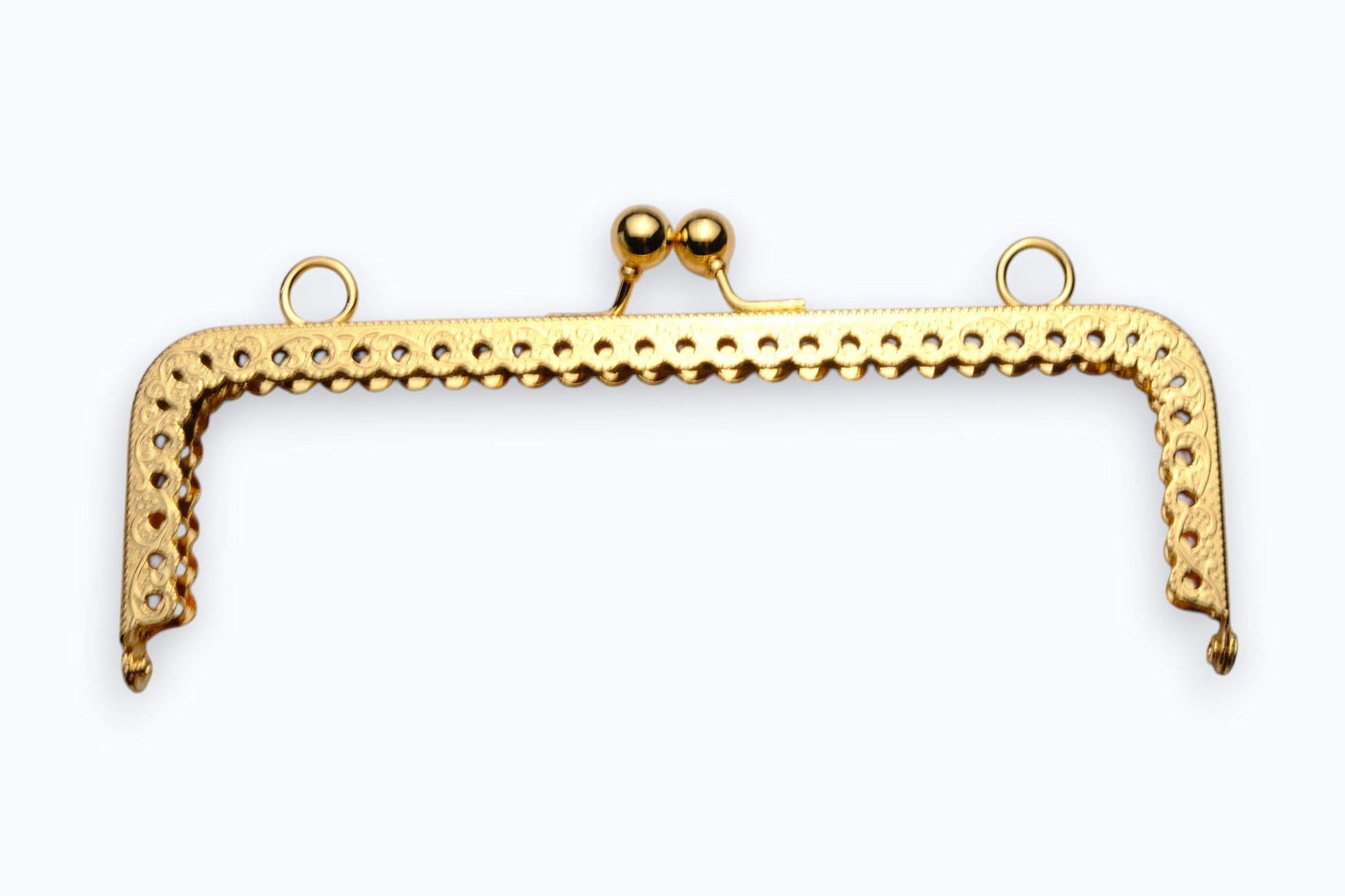 Gold Renkli Köşeli Metal Çanta ve Cüzdan Klipsi 16 cm
