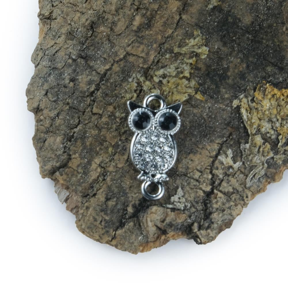 Gümüş Metal Taşlı Baykuş Takı ve Aksesuar Aparatı 