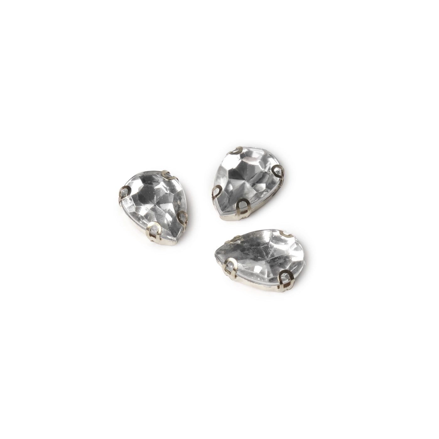 Gümüş Rengi Damla Dikme Taş 14 mm 10 gr