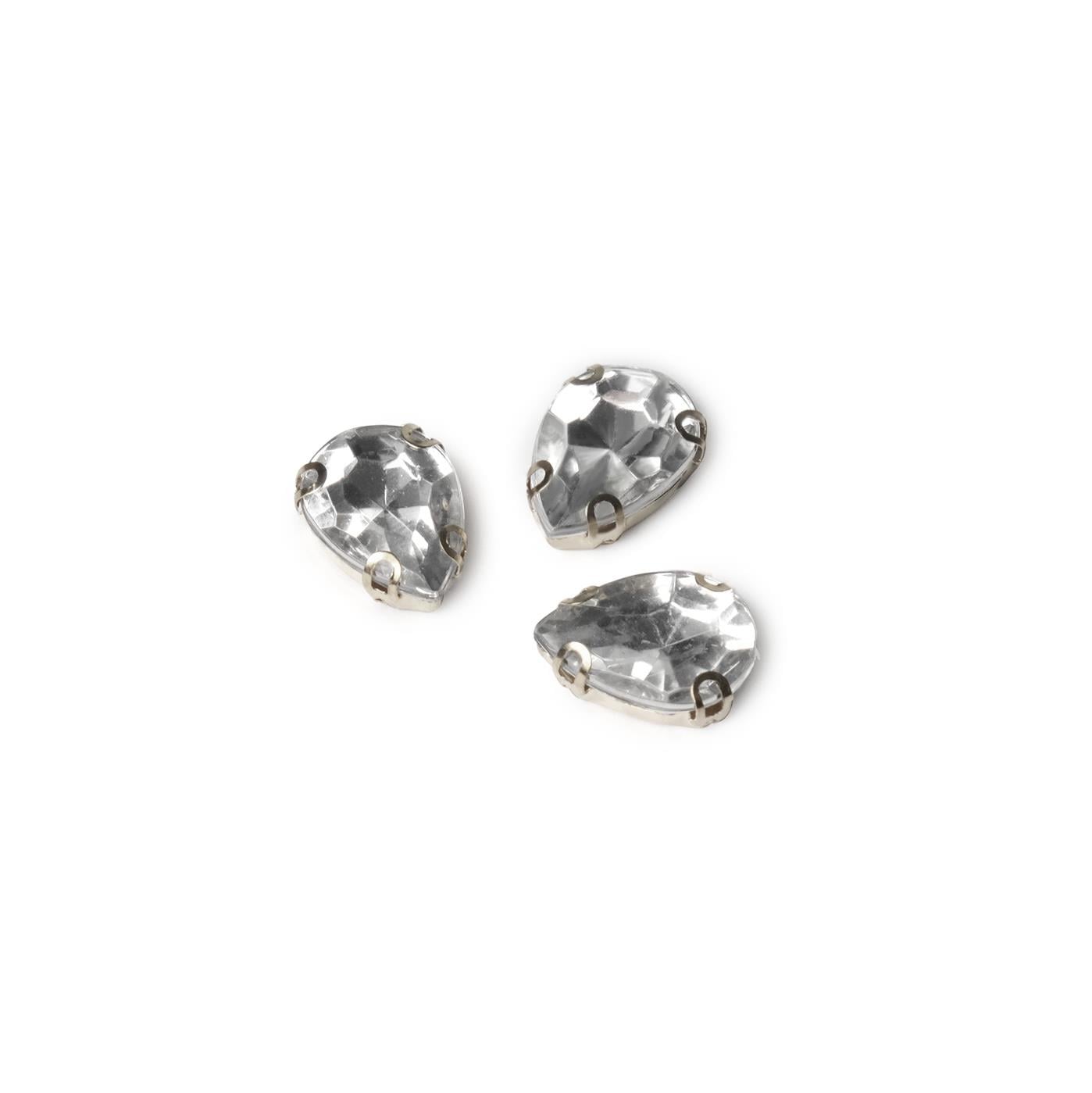 Gümüş Rengi Damla Dikme Taş 16 mm 10 gr