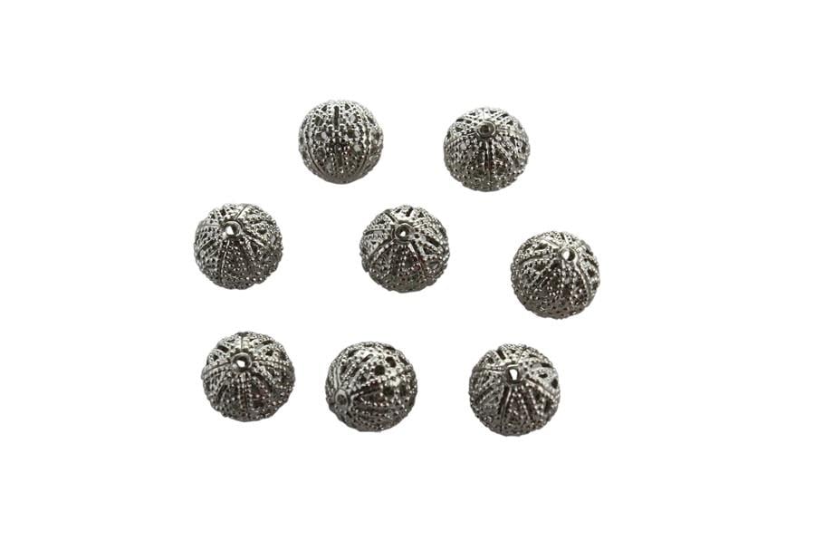 Gümüş Rengi Desenli Metal Top