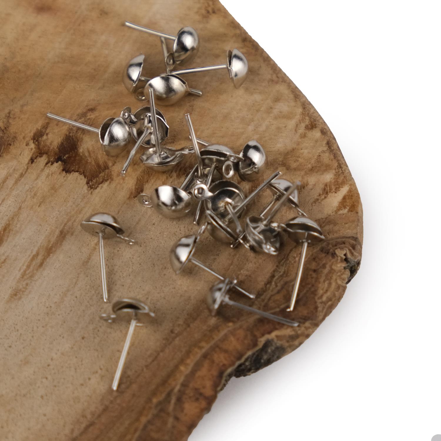 Gümüş Rengi Küpe Klipsi 04 10 Çift