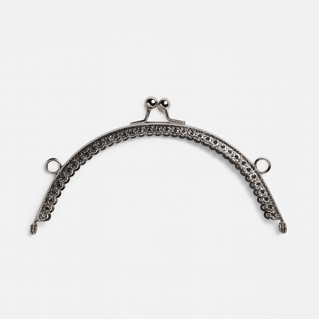 Gümüş Renk Metal Oval Çanta ve Cüzdan Klipsi 18 cm
