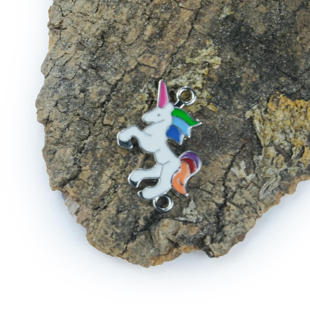 Gümüş Renk Metal Unicorn Kolye Ucu Takı ve Aksesuar Aparatı