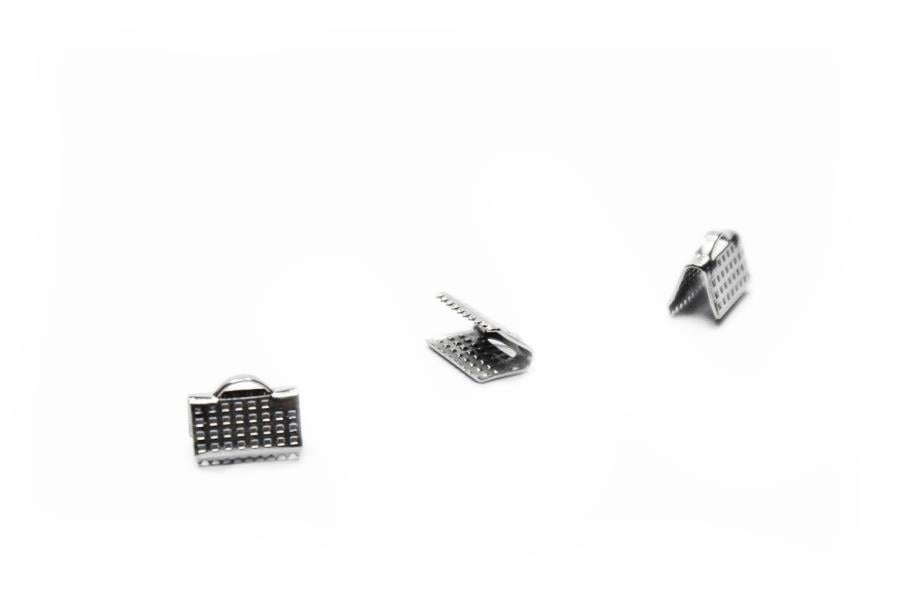 Gümüş Renkli Kurdele Kapama 10x5 mm 20 Adet