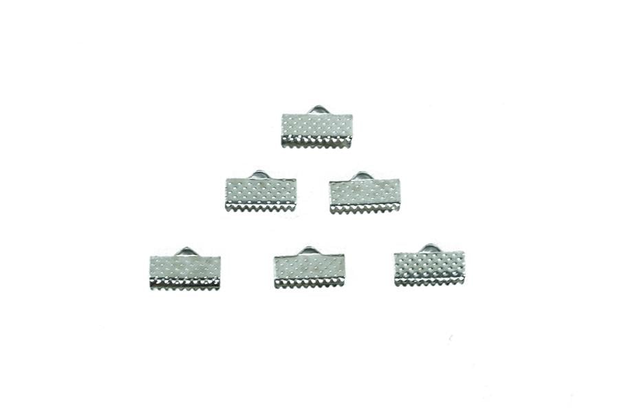 Gümüş Renkli Kurdele Kapama 13x5 mm 10 Adet