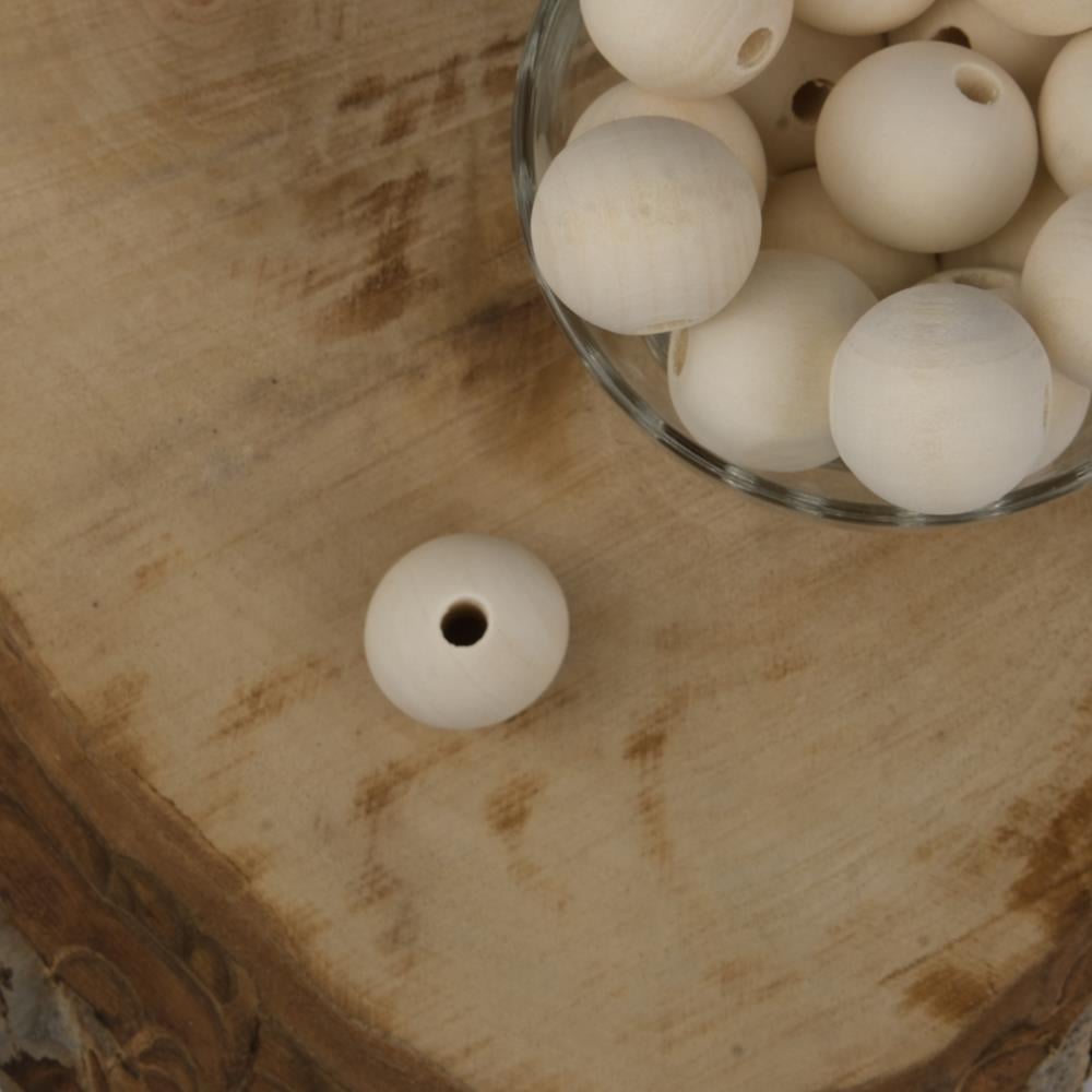 Ham Ahşap Boncuk 25 mm İşlenmemiş Ahşap Boncuk 1 Kg   