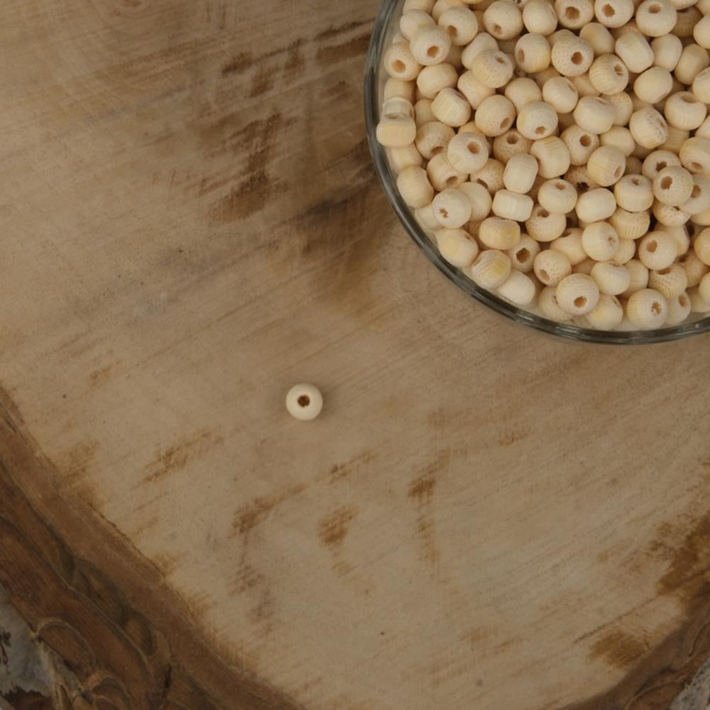 Ham Ahşap Boncuk 6 mm İşlenmemiş Ahşap Boncuk 1 Kg   