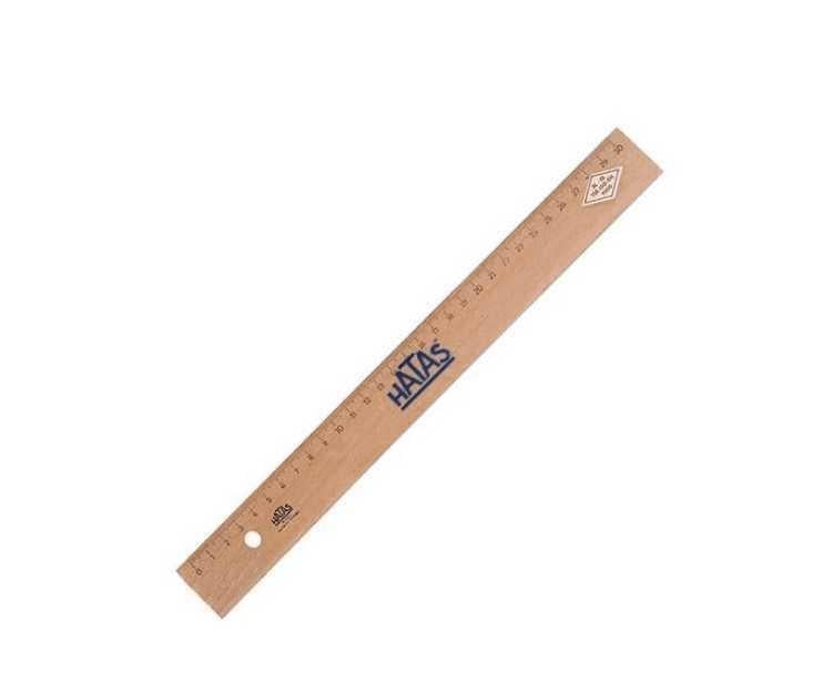 Hatas Tahta Cetvel Takviyesiz 30 Cm.