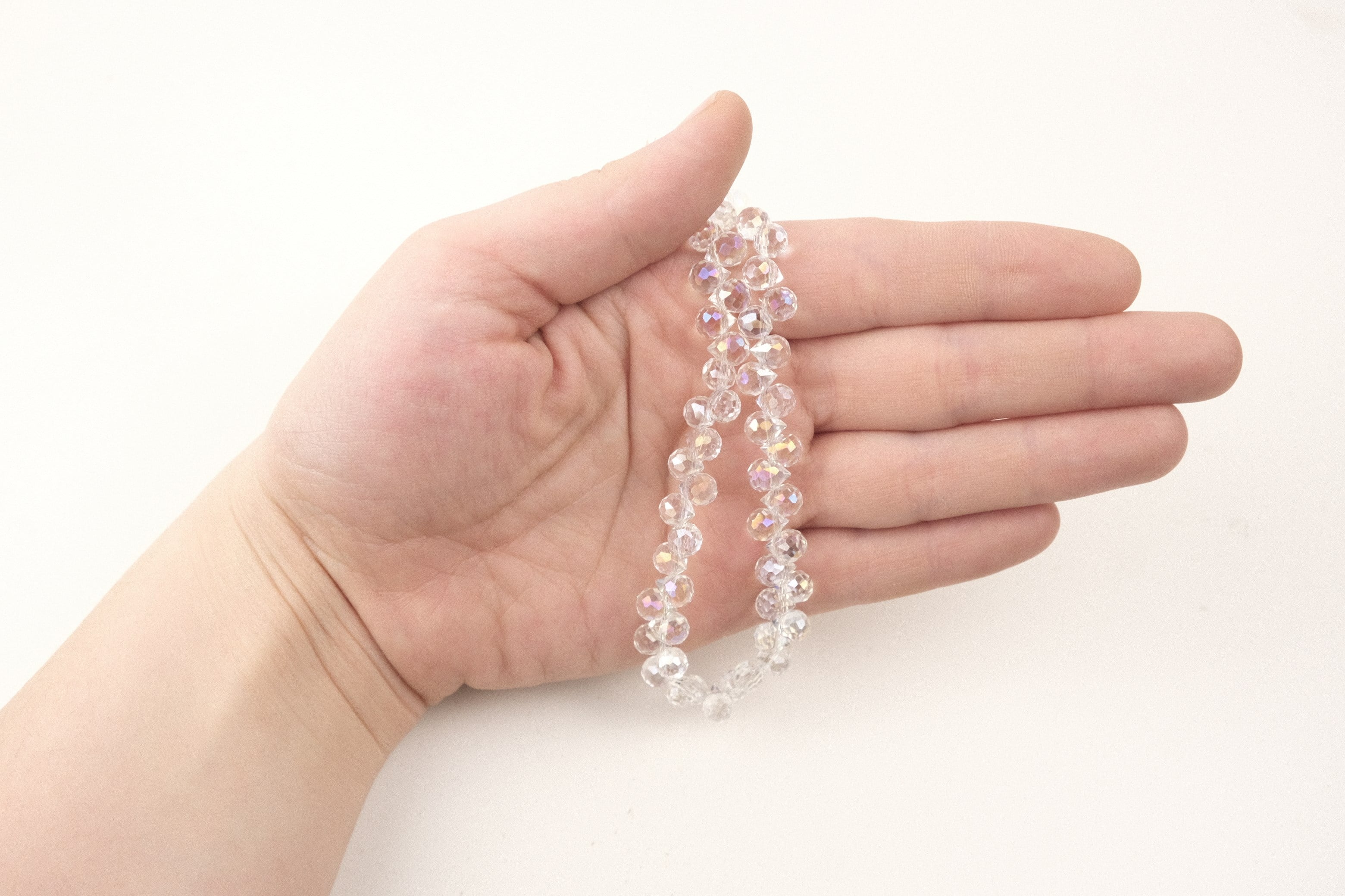 Janjanlı 6 mm AB Damla Kristal Boncuk – Işıltılı Takı Yapım Malzemesi 
