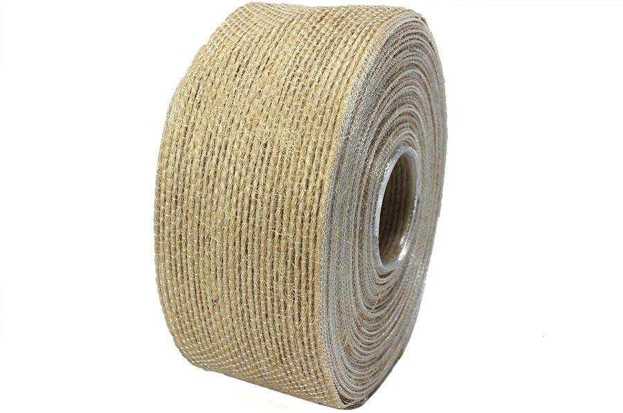 Jüt Kurdele 40 mm Jüt Keten Natural Süsleme Kurdelesi 10 metre