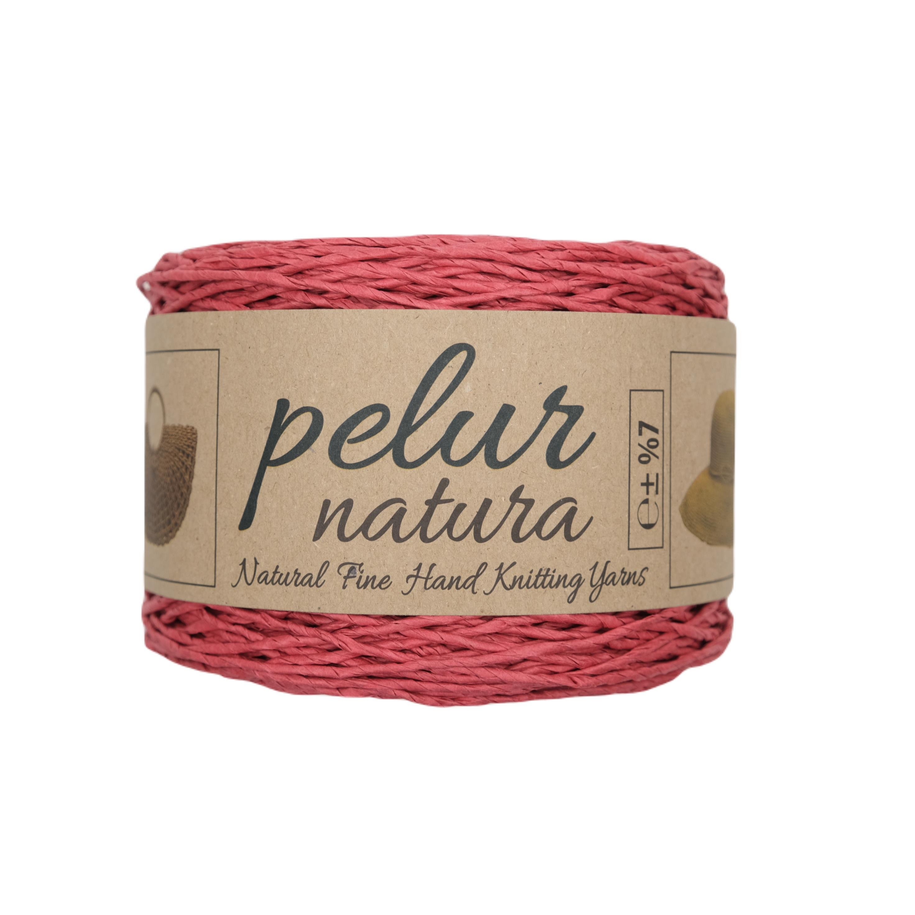 Kağıt İp Çanta ve Örgü Hobi İpi Kırmızı