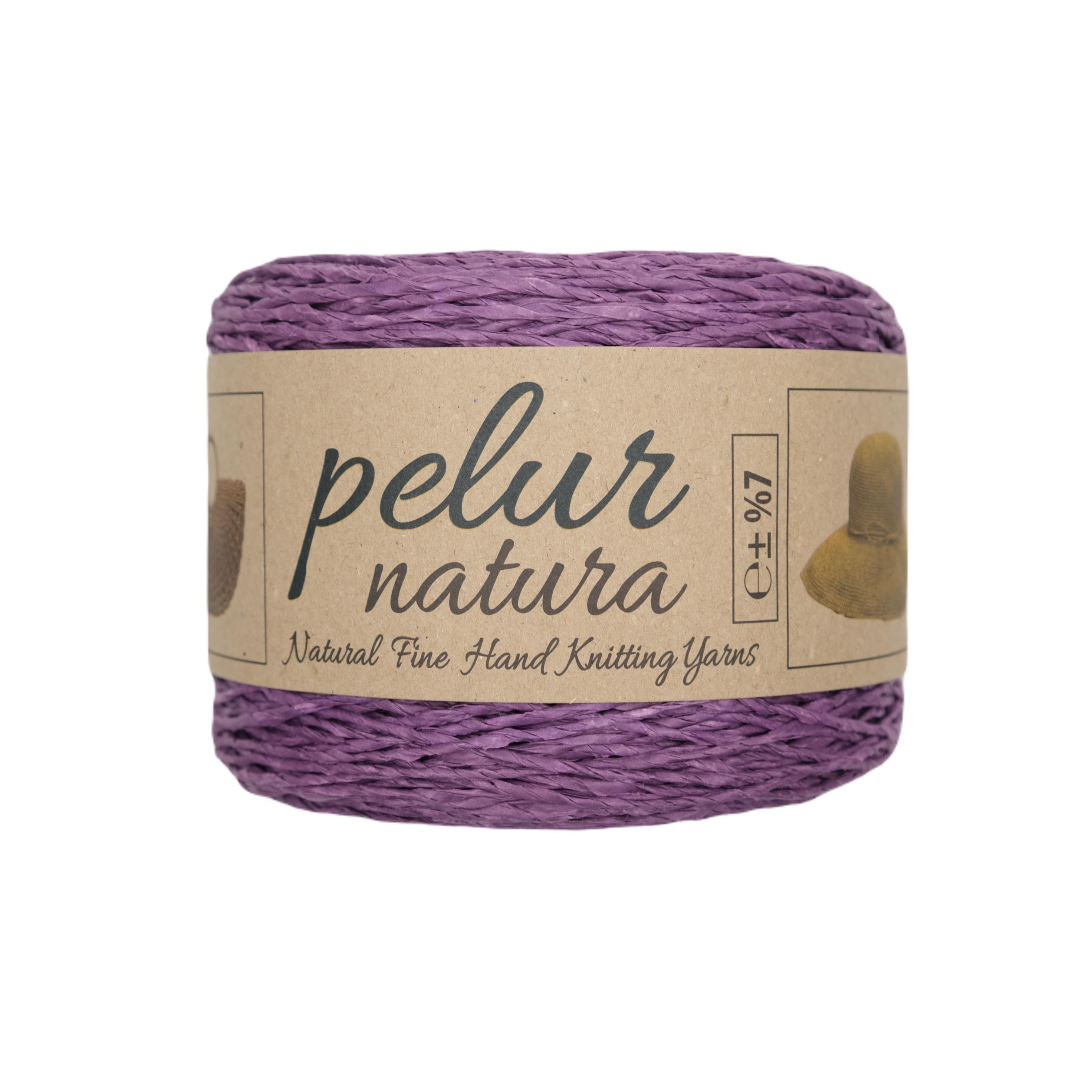 Kağıt İp Çanta ve Örgü Hobi İpi Mürdüm