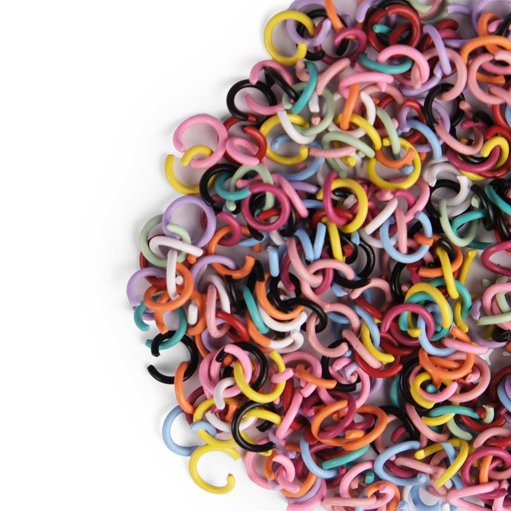 Kalın Metal 8 mm Halka Karışık Renkli Halka Dayanıklı Sert Halka 10 gr