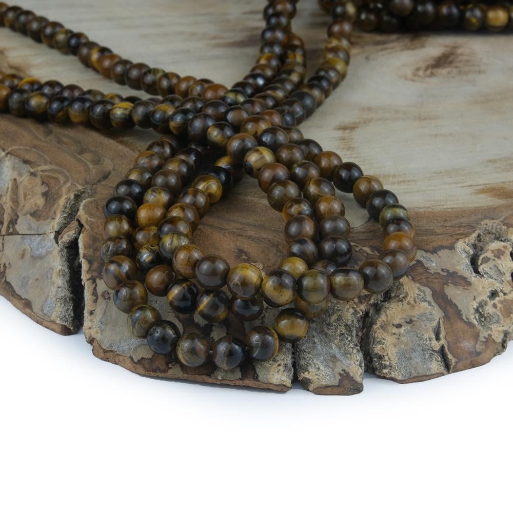 Kaplan Gözü Doğal Taş Boncuk 6 mm 