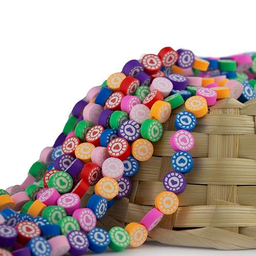 Karışık Renkli Figürlü Fimo Boncuk Dizisi 10 mm Model-20