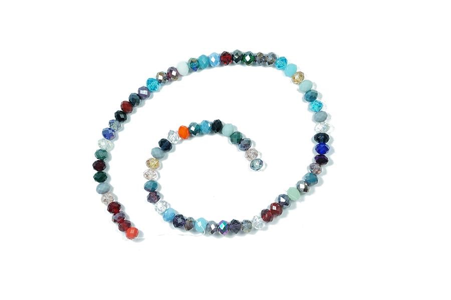 Karışık Renkli Kristal Boncuk Dizisi 8mm