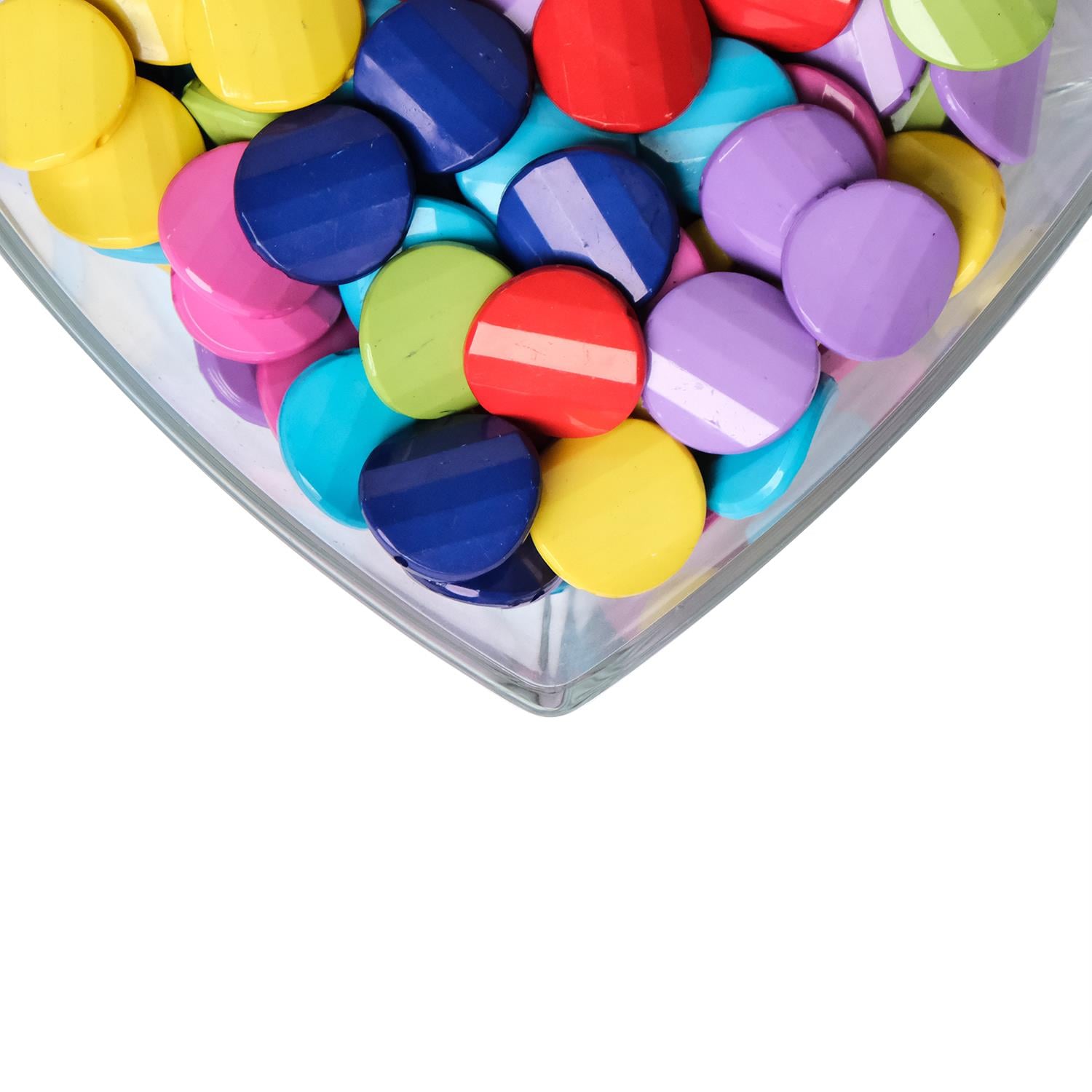 Karışık Renkli Yuvarlak Plastik Boncuk 20 mm